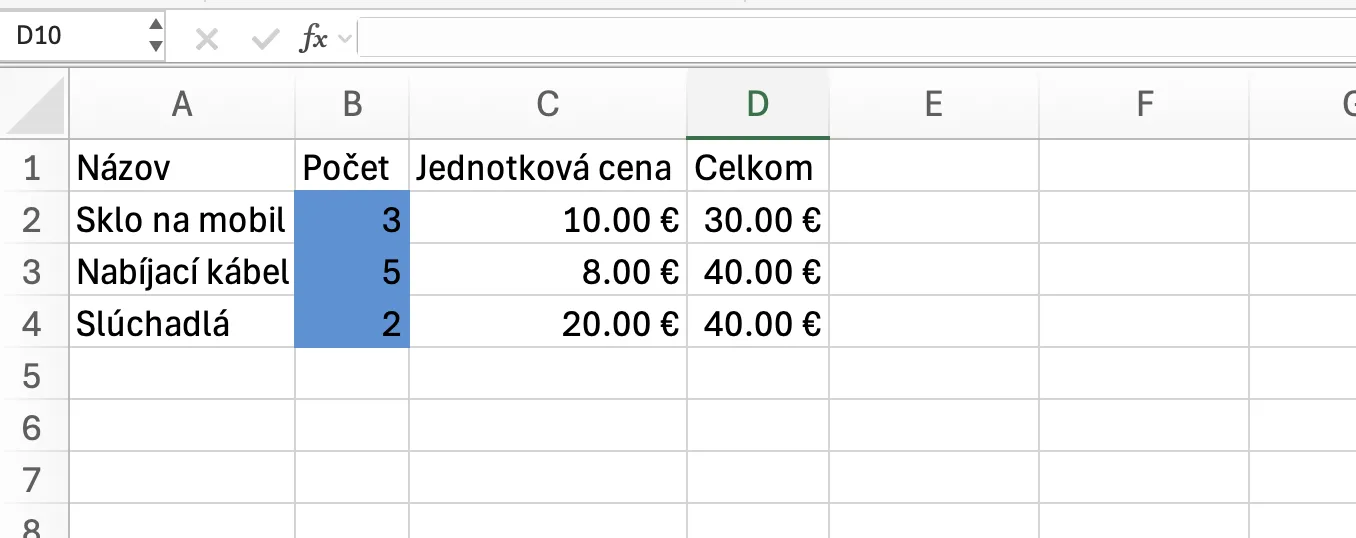 Možnosť zmeniť formátovanie čísel v štýloch buniek v Exceli