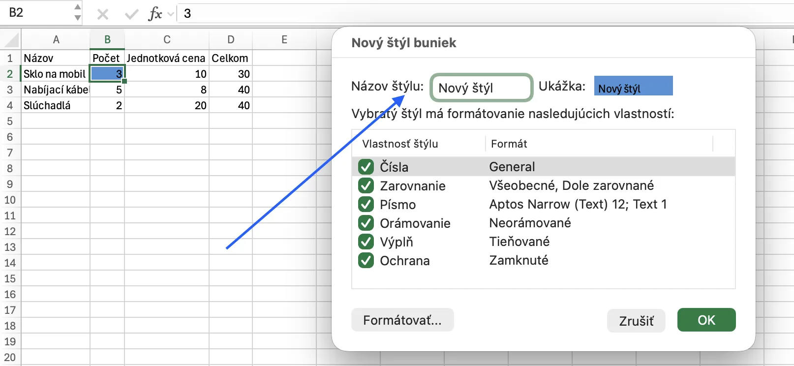 Prehľad galérie štýlov buniek v Exceli so všetkými kategóriami